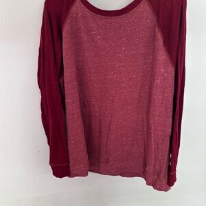 Red Reversible Long Sleeve Shirt